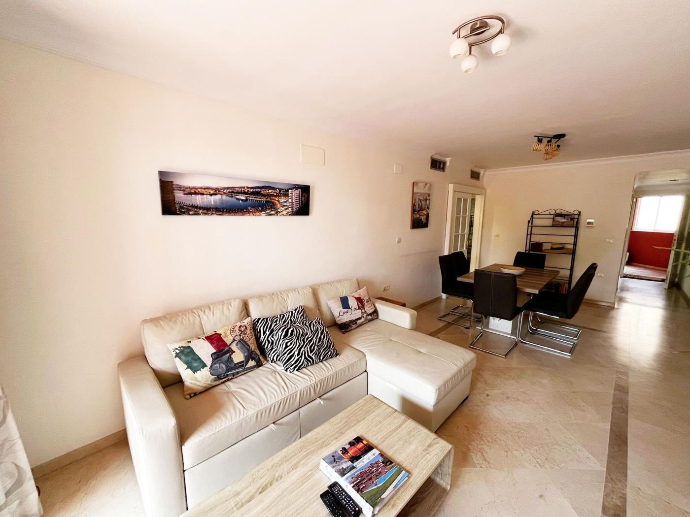 Stylish 2-Bedroom, 2-Bathroom Apartment Steps from the Beach in Benalmádena